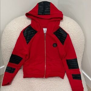 Philipp Plein Kids Puffer Jacket in Red and Black